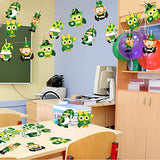 30 PCS St. Patrick Day Craft Kits for Kids DIY Leprechauns Shamrock Owl Gnome Sticker Craft Ornament St. Patrick Art Craft for Party Home Class chiazllta