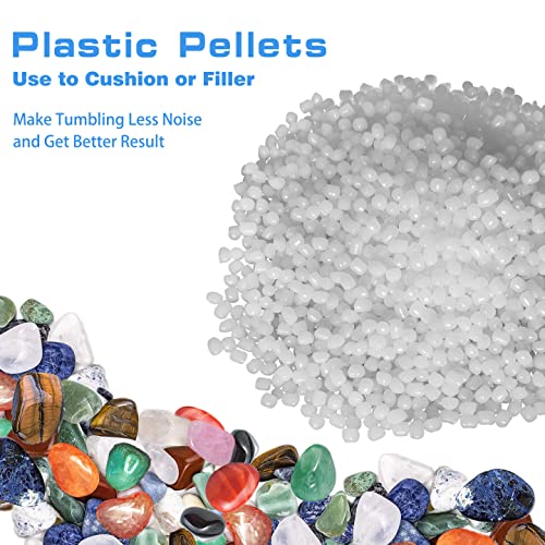 2 LBS Refill Plastic Pellets Rock Tumbling Media for Rock Tumbler, Rock Polisher, Stone Tumbler, Protect and Cushion Fragile Stones and Reduce HDongany
