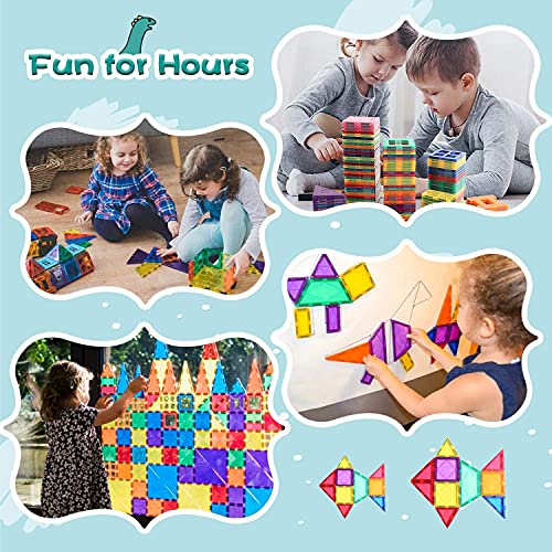 Compatible Magnetic Tiles Building Blocks STEM Toys for 3+ Year Old Boys and Girls Montessori Toys Toddler Kids Gifts Parent Approved Sensory Toys Soyee