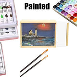 YCOSAN 6 Pack Unfinished Wood Boxes - 6.3 x 4.9 x 1.8 Inch Wood Boxes, Wooden Boxes for Crafts, Small Craft Wooden Box with Sliding Transparency Lid YCOSAN