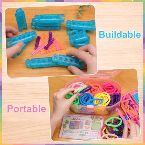 IQKidz Weaving Loom Kit for Kids and Adults - Potholder Weave Looming Toys, Gift for Girls Ages 6 7 8 9 10 11 12 13 Years Old and Above, Square - WoodArtSupply