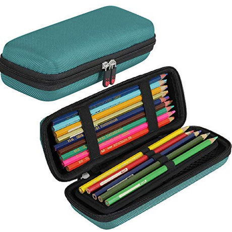 Hermitshell Hard Travel Case for Prismacolor/Crayola Premier Colored Pencils (S, Blue) Hermitshell