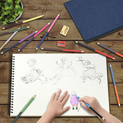 HomeMall Drawing Sketching Pencils Set, 37 Packs Art Kit with Sketchbook Draw Pencils Dual Ended Color Pencil Eraser Sharpener Pencil Bag for Kids