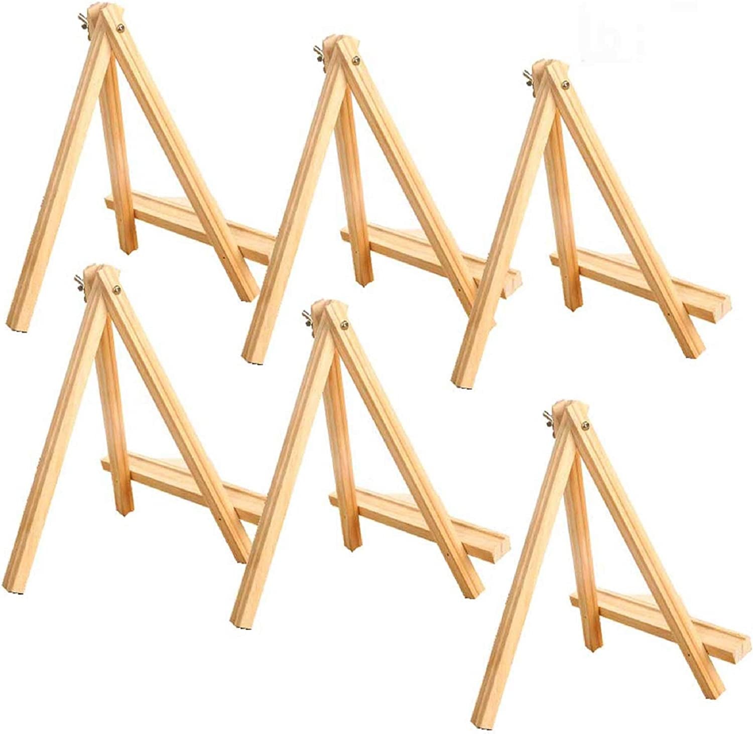 9.4 Inches Tall Wood Easels Set of Tabletop Display Easels, Art Craft Painting Easel Stand for Artist Adults Students (6Pack) WoodArtSupply