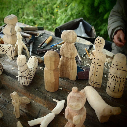 12 Pack Unfinished Basswood Carving Blocks Kit, Rectangular Wooden Blocks - WoodArtSupply