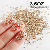 Broken Crushed Glass Glitter Shards Crush 2-4Mm Irregular Small Chunky Chips 3.5 Oz (100G) High Luster Craft Sequins Gravel for DIY Phone Case Geode WoodArtSupply