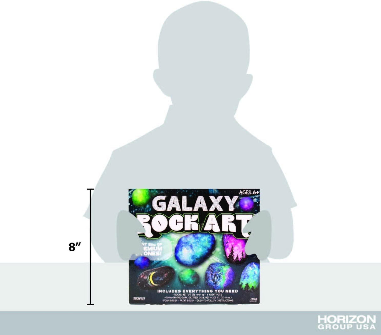 Galaxy Paint Your Own Rock Art by Horizon Group USA, Black WoodArtSupply