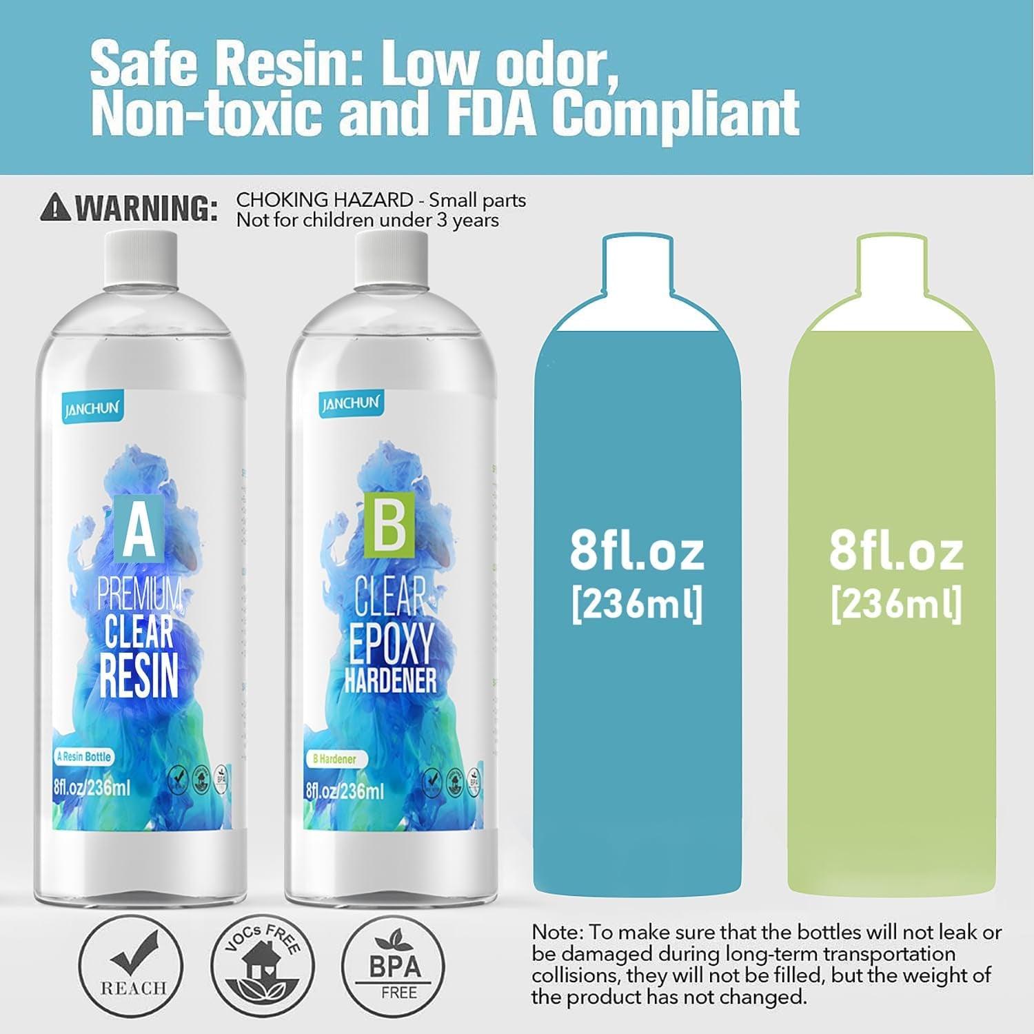 16Oz Premium Clear Epoxy Resin Kit Casting and Coating for River Table Tops, Art Casting Resin,Jewelry Projects, Diy,Tumbler Crafts, Molds, Art WoodArtSupply