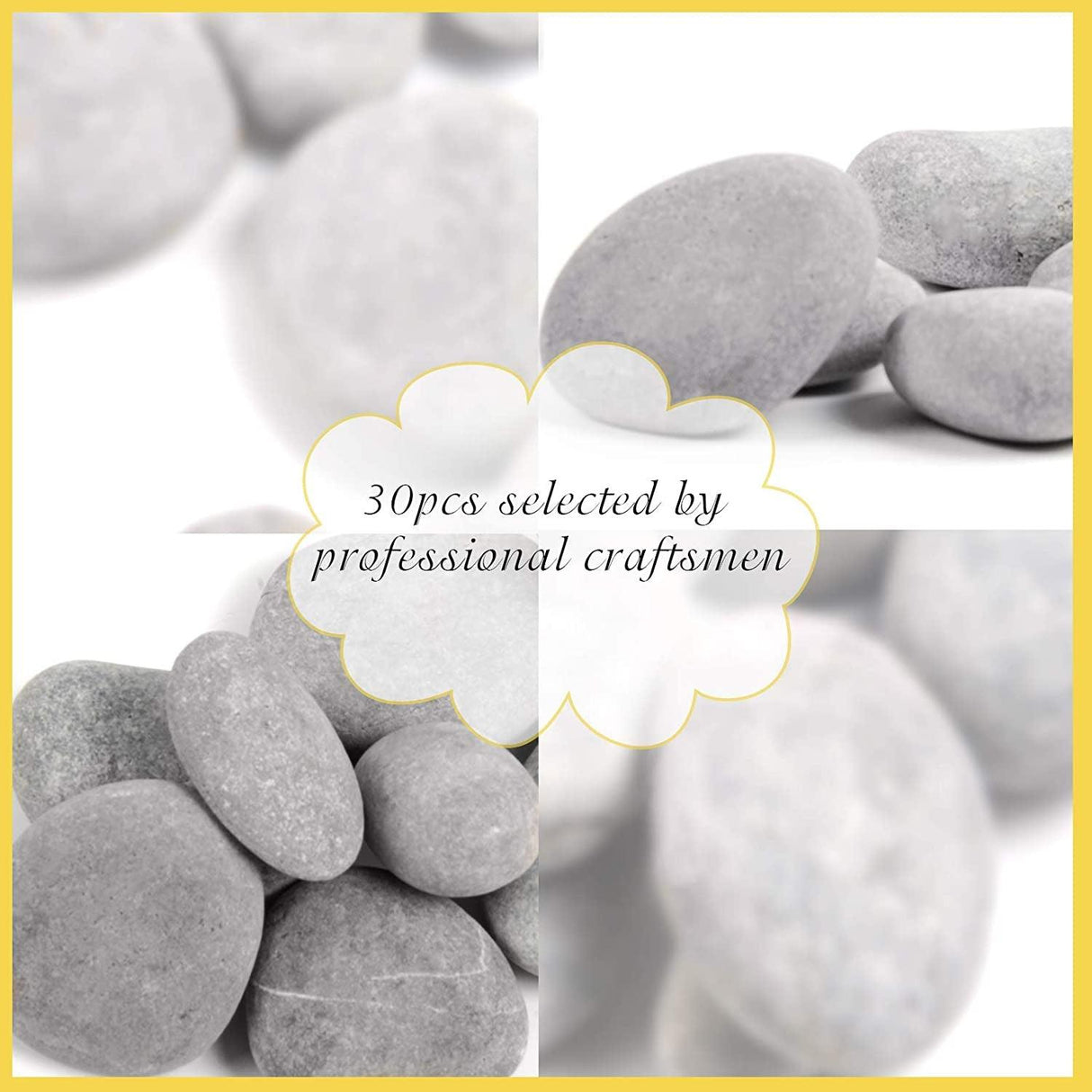 30 River Rocks for Painting, Painting Rocks Bulk, Smooth Rocks for Painting, Natural Stones WoodArtSupply