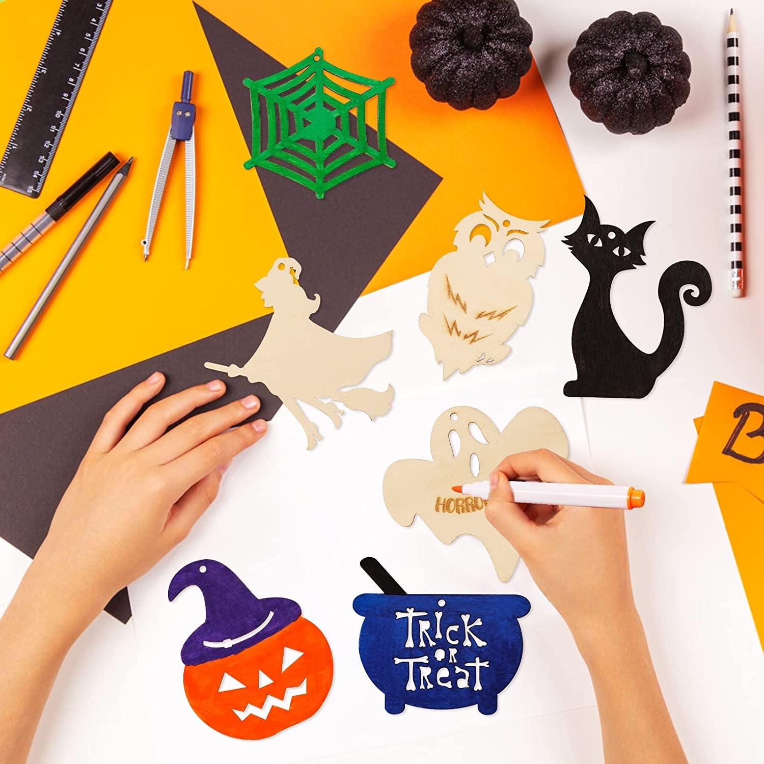 60 2024 Pcs Halloween Mini Kraft Paper treat Boxes in Halloween Themed Designs,