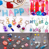 Clear Epoxy Resin Art Resin Kit 16Oz Crystal Jewelry Resin 2 Part Epoxy Resin Kit with Bonus Measuring Cups Sticks and Gloves WoodArtSupply