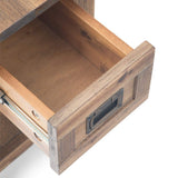 SIMPLIHOME Monroe SOLID ACACIA WOOD 14 Inch Wide Rectangle Rustic Narrow Side Table in Rustic Natural Aged Brown, For the Living Room and Bedroom SIMPLIHOME