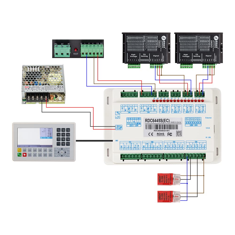 Cloudray Ruida RDC6445S Co2 Laser Controller for Laser Engraver and Cutter Machine RDC DSP 6445S 6445G Cloudray