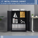 Anwick Metal Storage Cabinet with Locking Doors and 2 Adjustable Shelves, Small Lockable Steel Utility Cabinets for Home Office Garage Basement Anwick