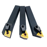 3PCS 5/8" CNC Lathe Excircle Indexable Carbide Turning Tool Holder Bit Set MTJNR1616H16 + MWLNR1616H08 + MCLNR1616H12 with 3pcs wnmg431, cnmg431, CK-CNC