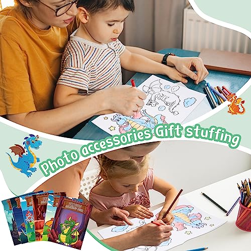 Ctosree 24 Pcs Dragon Coloring Books for Kids Dragon Party Castle Pain –  WoodArtSupply