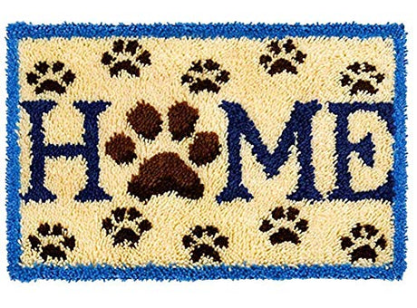 3D Latch Hook Kits Rug,with Printed Canvas,Christmas Decor Carpet Embroidery Tapestry Cross Stitch Kit DIY Handmade Rug Cushion MeetBSelf