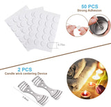 DINGPAI Candle Making Kit, DIY Candles Craft Tools,1pc Candle Make Pouring Pot,50pcs Candle Wicks, 50pcs Candle Wicks Sticker and 2pcs 3-Hole Candle DINGPAI