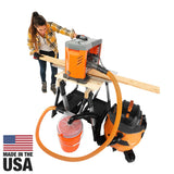 Dustopper PRO, Low-Profile Dust Collector for Shop Wet/Dry Vacuums. Includes High-Flow 90 Degree Sweep Elbows and Connection Hose. Fits Standard 5 Dustopper