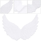 PartyKindom 6pcs White Angel Wings Angel Wings for Craft Unfinished Angel Wings Angel Wings Ornament DIY Craft Angel Wings Mini Wings Angel Wings PartyKindom