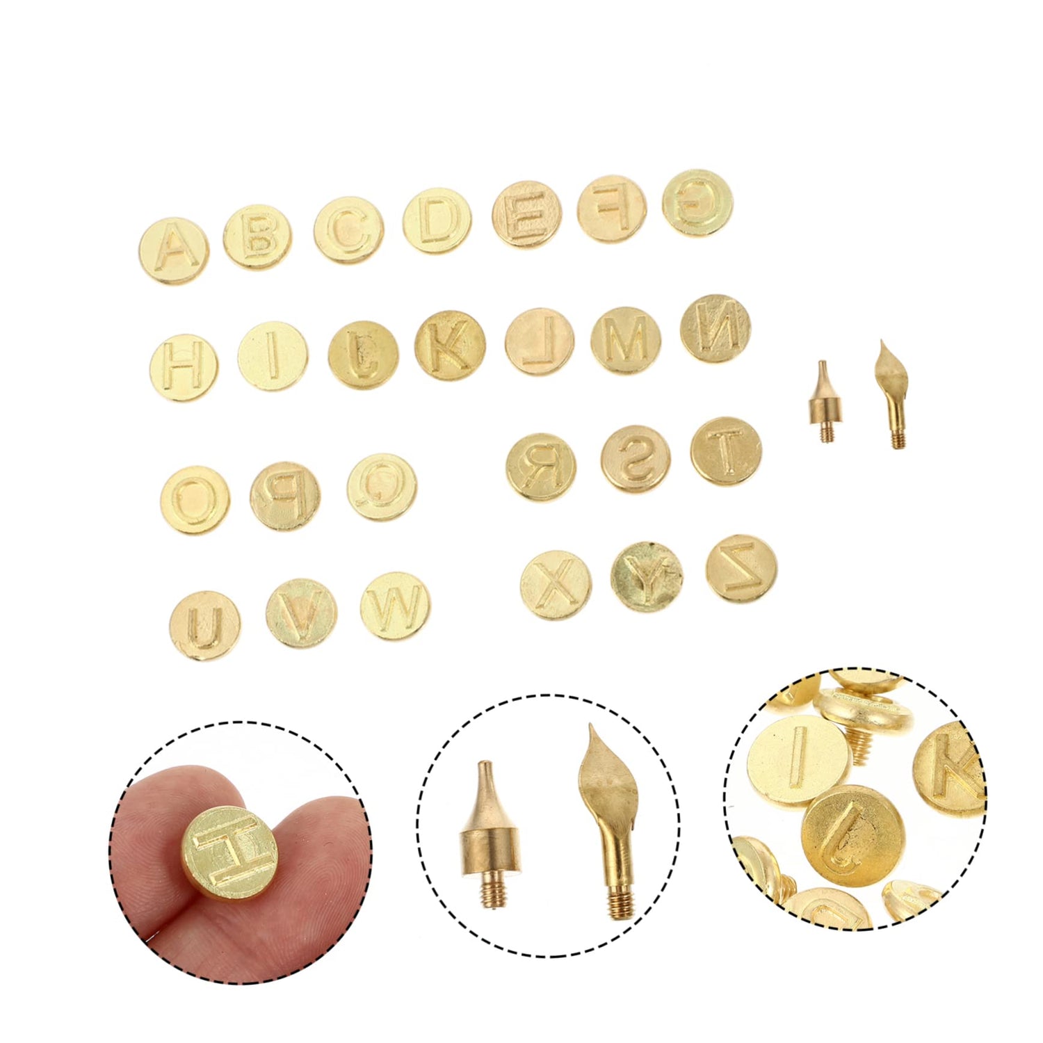 Lurrose 3 Sets Copper Letter Wood Burning Tips for Personalised Branding on Wood and Leather Lurrose