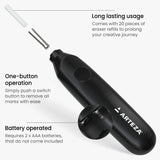 Arteza Pencil Sharpener and Electric Eraser Set, Black, for 8-mm Pencils, 20 Eraser Refills, Office Supplies for Teachers, Students, Classrooms, and ARTEZA