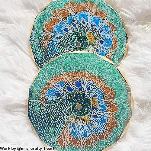 ResinWorld 4 Pack Resin Coaster Molds, Diamond Edge Crystal Coaster Molds for Resin Casting, Round Geode Coaster Silicone Molds for Epoxy Resin ResinWorld