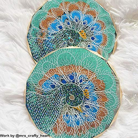 ResinWorld 4 Pack Resin Coaster Molds, Diamond Edge Crystal Coaster Molds for Resin Casting, Round Geode Coaster Silicone Molds for Epoxy Resin ResinWorld