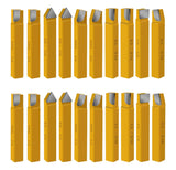 HAowosi 20 pc 1/2"Carbide Tip Tipped Cutter Tool,Metal Lathe Cutting Tools,Lathe Tools Metal Cutting for Metal Lathe Turning, Boring, and Chamfering HAowosi