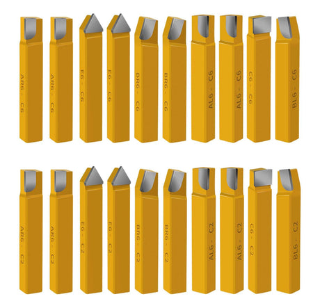 HAowosi 20 pc 1/2"Carbide Tip Tipped Cutter Tool,Metal Lathe Cutting Tools,Lathe Tools Metal Cutting for Metal Lathe Turning, Boring, and Chamfering HAowosi