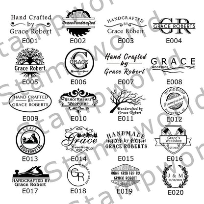 Custom Logo Branding Iron for Wood,Leather Branding Iron Stamp Including The Handle,BBQ Heat Stamp Including The Handle for Baking (1")