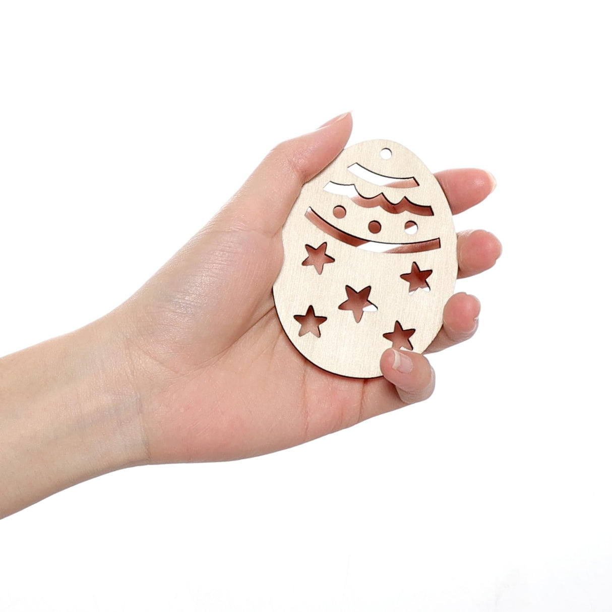 Yookat 40 Pieces Easter Egg Wooden Cutout Unfinished Wood Egg Blank Wooden Eggs Cutouts Easter Wood Cutouts Wooden Eggs for Crafts (40) Yookat