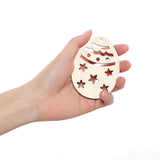 Yookat 40 Pieces Easter Egg Wooden Cutout Unfinished Wood Egg Blank Wooden Eggs Cutouts Easter Wood Cutouts Wooden Eggs for Crafts (40) Yookat