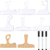Frienda 6 Pcs Charcuterie Board Template Acrylic Router Template Cutting Board Template for Woodworking Thick Handle Template with 3 Pens Angled Frienda
