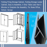 Anwick Metal Storage Cabinet with Locking Doors and 2 Adjustable Shelves, Small Lockable Steel Utility Cabinets for Home Office Garage Basement Anwick