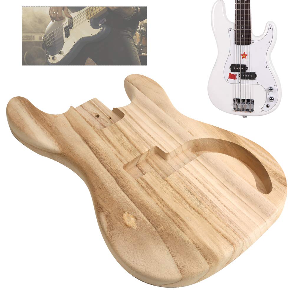 Natudeco Maple Guitar Body, PB Style Pre‑drilled Bass Body DIY Electric Guitar Parts Accessories for DIY Craft Lovers Natudeco