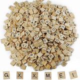 GXXMEI 1000PCS Scrabble Tiles, Wooden Letter Tiles, A-Z Capital Letters for Crafts, Spelling,Scrabble Crossword Game GXXMEI