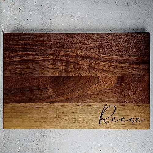 Personalized Engraved Wood Cutting Board - 9 Designs and 3 Wood Types - Made in the USA - Custom Wedding Gift, Anniversary Gift, Housewarming Gift, Generic