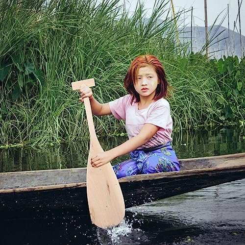 Toddmomy Wooden Boat Paddle Wooden Canoe Paddle Unfinished Solid Pine Paddle for Boat Marine Drift Boat Drawing Art Crafts Toddmomy