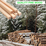 Square Wooden Dowel Rods, 6 PCS 3/4" x 12" Square Wood Dowel Rods Wooden Sticks for Crafts, Unfinished Hardwood Sticks Wood Strips for Woodworking, Coowayze