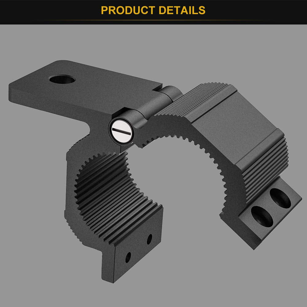 Audak 1 Pair Aluminum Mounting Bracket Kit Tube Clamp for 1.125 1.25 1.375 1.5 Inch Bullbar Roof Rack Roll Cage Horizontal Bar (1.1 to 1.5 Inch Audak