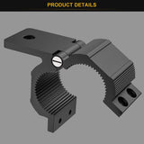 Audak 1 Pair Aluminum Mounting Bracket Kit Tube Clamp for 1.125 1.25 1.375 1.5 Inch Bullbar Roof Rack Roll Cage Horizontal Bar (1.1 to 1.5 Inch Audak
