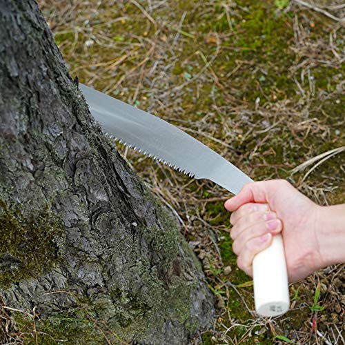 KAKURI Temagari Saw 14" Long Japanese Tree Limb Saw, Razor Japanese Steel Blade, Large Hand Pruning Saw for Cutting Tree, Log, Limb, Thick Branch, KAKURI