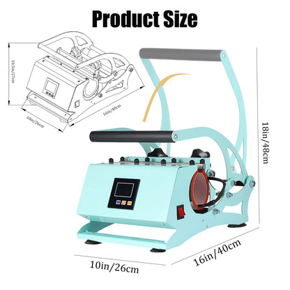 9-20 oz Mug Heat Press, Tumbler Press, DIY Sublimation, for Straight Blanks Skinny Tumblers, Fits Stainless Steel, Ceramic, Glass Tumbler,Green - WoodArtSupply