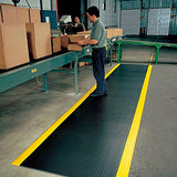 Notrax - 419S0026BY 419 Diamond Sof-Tred W/Dyna-Shield Anti-Fatigue Safety Mat, for Home or Business 2' X 6' Black/Yellow Notrax
