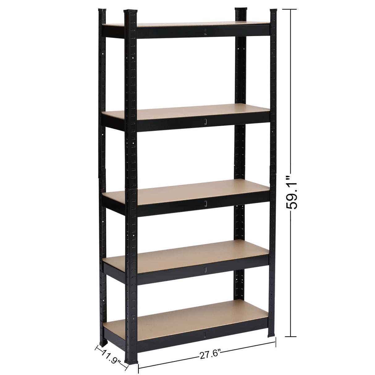 Karl home Garage Shelving Heavy-Duty, 5-Tiers Wide Size Adjustable Metal Shelving Unit Utility Rack Organization for Garage Pantry Basement, Karl home