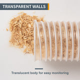 POWERTEC 70111 4" x 10' PVC Dust Collection Hose for Dust Collector for Woodworking and Shop Vacuum, 4 Inch Dust Collector Hose for Dust Collection POWERTEC