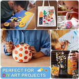 24 Colors Acrylic Paint Pens, Dual Tip Acrylic Paint Markers with Brush Tip and Fine Tip, Acrylic Pens for Rock Painting, Wood, Canvas, Stone, Glass, TANMIT