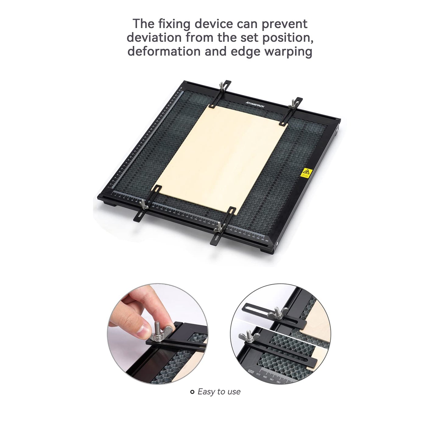 ATOMSTACK F2 Laser Honeycomb Working Table, Enlarged Honeycomb Laser Bed Panel with Fixture for CO2 and Diode Laser Engraver Cutter, - WoodArtSupply