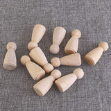 MAGICLULU 10pcs Wooden Pegs Unfinished Wooden Peg Doll Blank Unfinished Wood Peg Doll Bodies Little Peg People Peg Dolls Wood Doll Wood Trim Wooden MAGICLULU